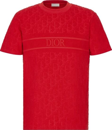 dior red tshirt|light brown dior t shirt.